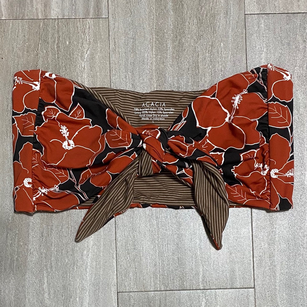 *SOLD*ACACIA Swimwear Baker Top in Mid Pacific